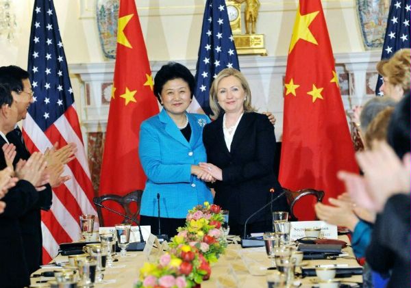 Liu-Yandong_Hillary-Clinton U.S. Secretary of State Hillary Clinton visits China